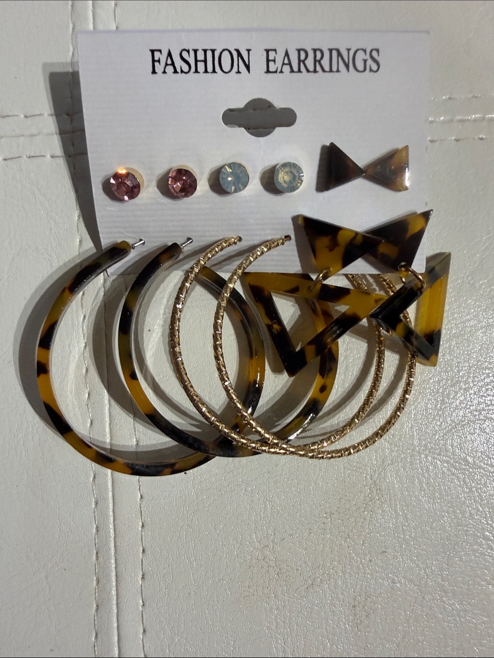 Set - Tortoiseshell & Gold Hoop and Stud Pack